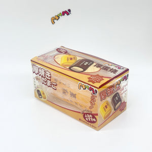 Tamagoyaki Squishy - Yellow & Chocolate Japanese Thick Egg Omelet - slow rise foam toy back view