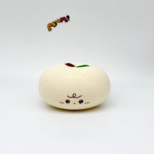 Apple Bread Squishy - Chocolate Brown & Milky White Slow Rising S - squishy stress relief toy detail shot