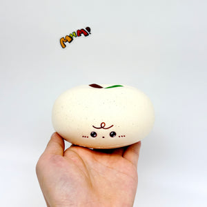 Apple Bread Squishy - Chocolate Brown & Milky White Slow Rising S - soft foam stress relief squeeze toy