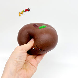 Apple Bread Squishy - Chocolate Brown & Milky White Slow Rising S - kawaii squishy toy collection photo