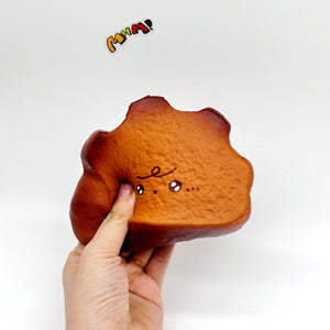 Milk Haas Bread Squishy - Chocolate Brown & Original Bread Yellow - cute squishy gift toy display