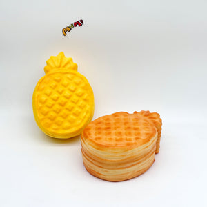 Pineapple Cake Squishy | 2 Styles Bakery Themed Slow Rising Stres - soft slow rise fidget toy front view