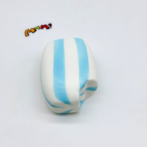 Blue Striped Fruit Gummy Squishy | Candy Themed Slow Rising Stres - soft slow rise fidget toy front view
