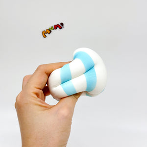 Blue Striped Fruit Gummy Squishy | Candy Themed Slow Rising Stres - soft foam stress relief squeeze toy