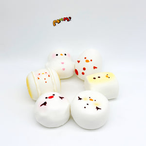 Snowman Marshmallow Squishy Blind Box | 6 Styles Winter Themed Sl - slow rising squishy toy product photo