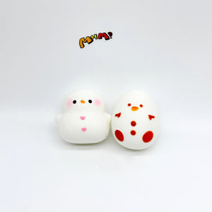 Snowman Marshmallow Squishy Blind Box | 6 Styles Winter Themed Sl - squishy toy size reference with hand
