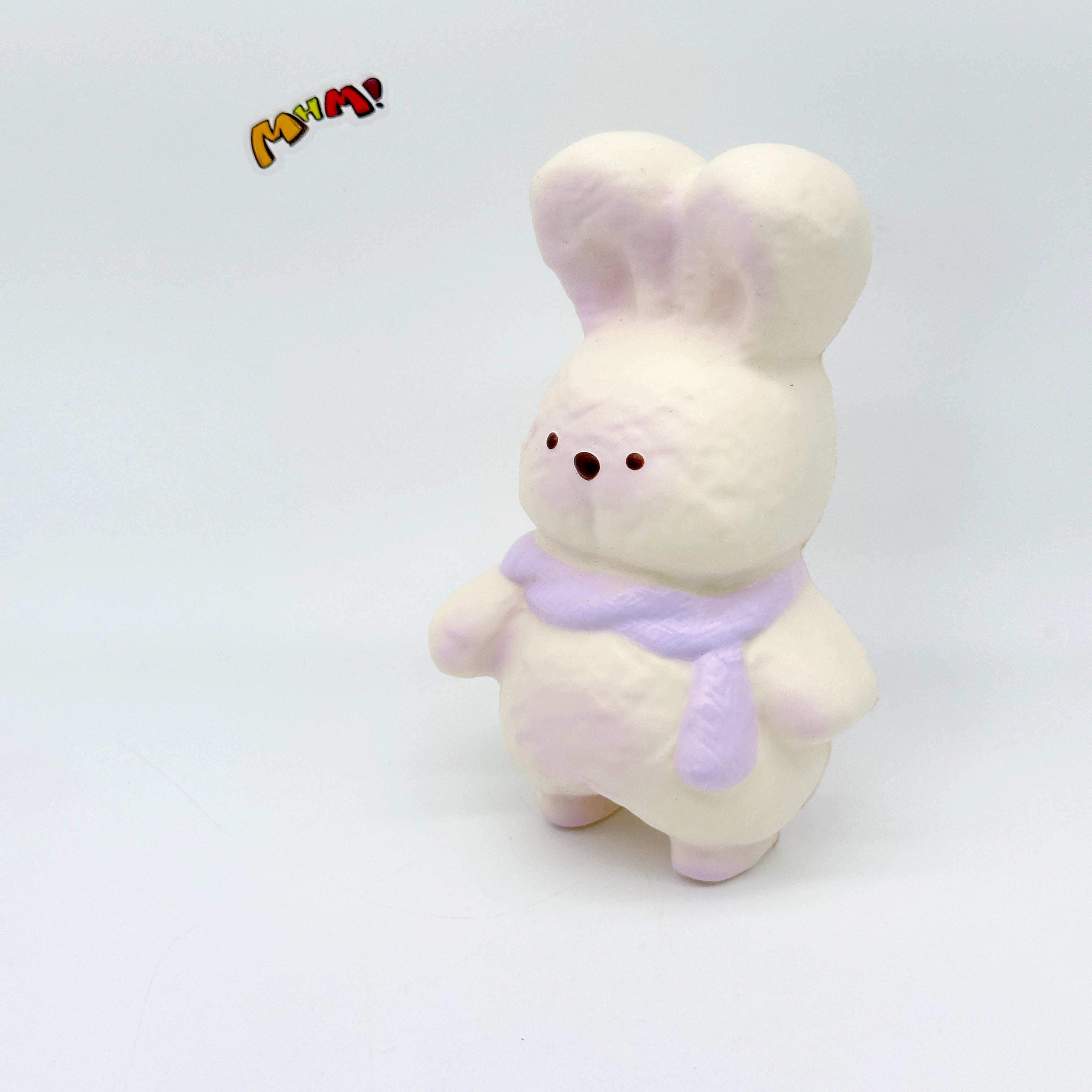 🐰 Purple Scarf Bunny Squishy | Cute Animal Themed Slow Rising Stress Relief Toy