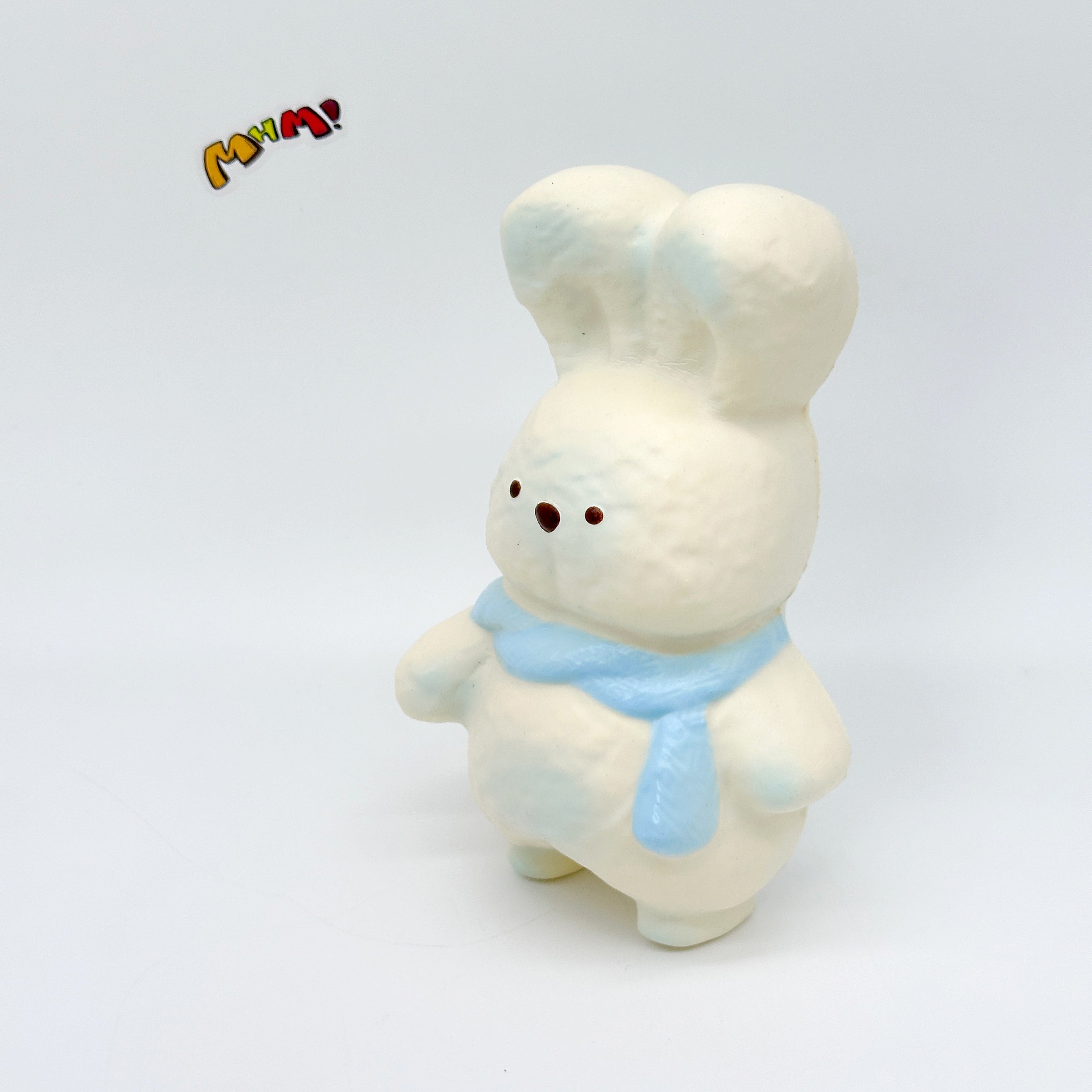 🐰 Blue Scarf Bunny Squishy | Cute Animal Themed Slow Rising Stress Relief Toy