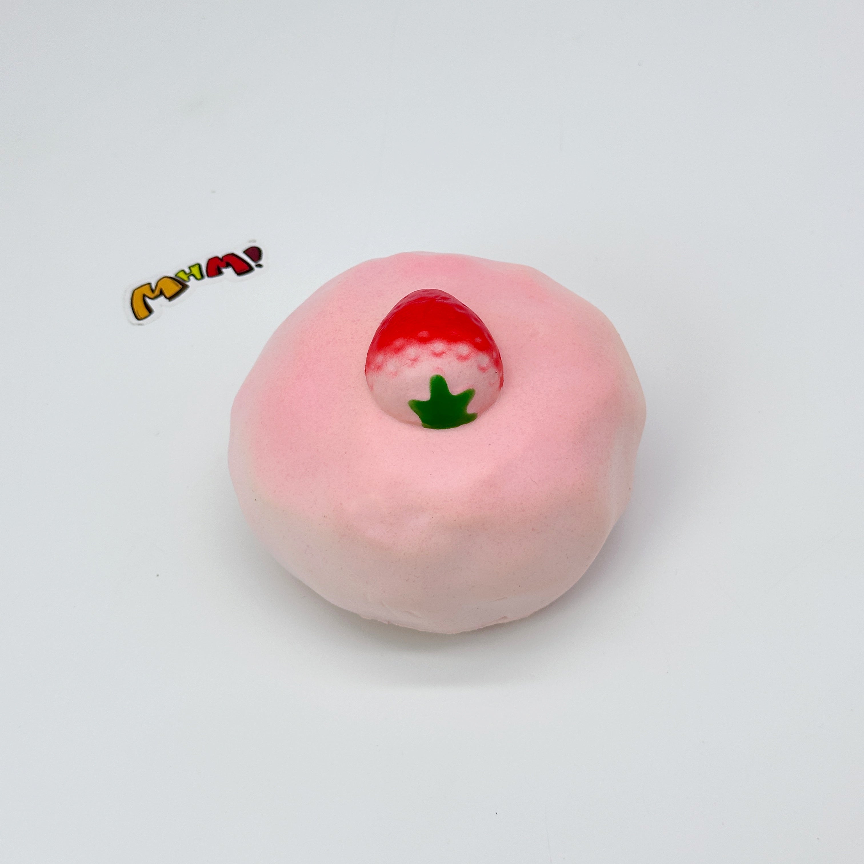 🍓 Pink Strawberry Soufflé Squishy | Dessert Themed Slow Rising Stress Relief Toy