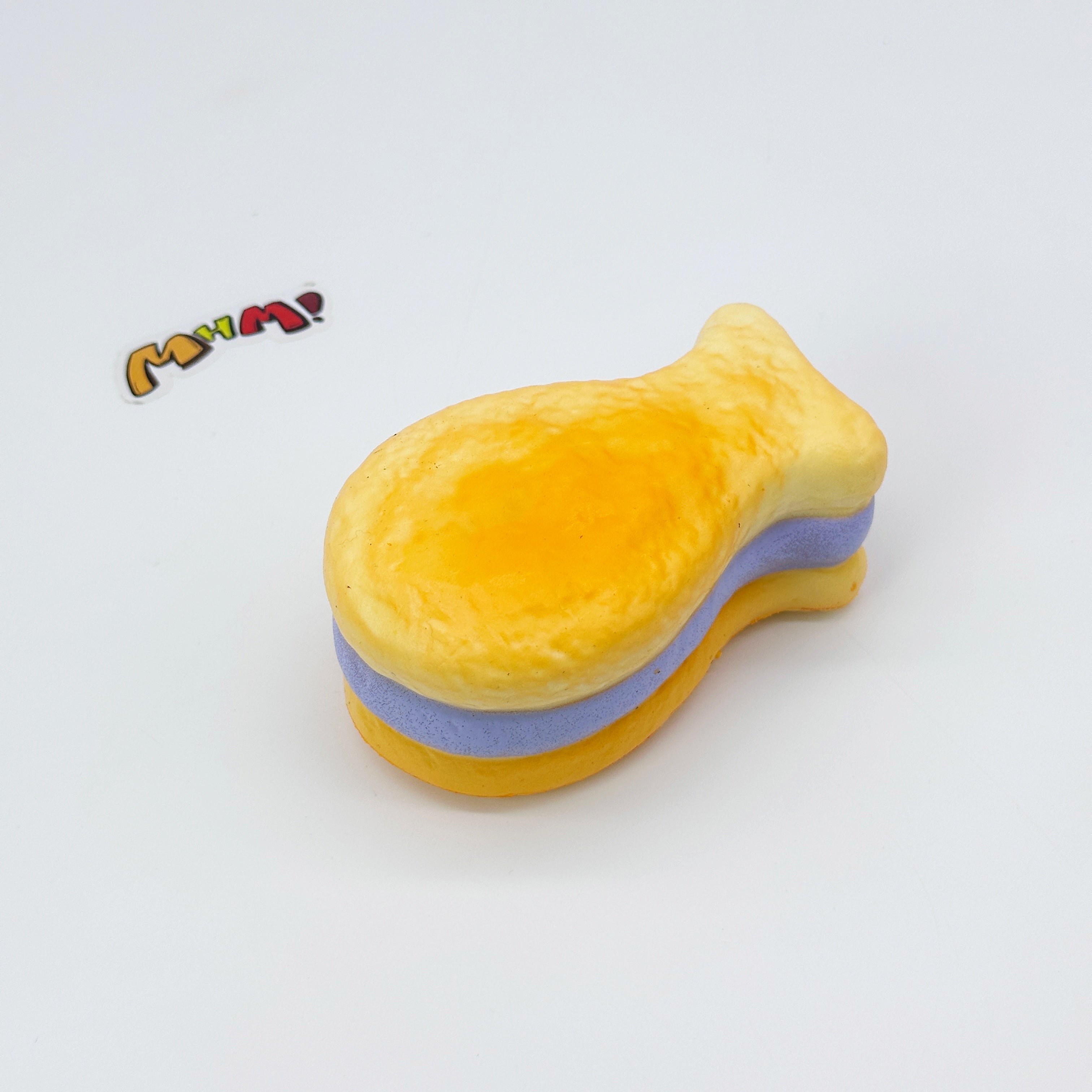 🐟 Purple Filling Fish Cake Squishy | Snack Themed Slow Rising Stress Relief Toy