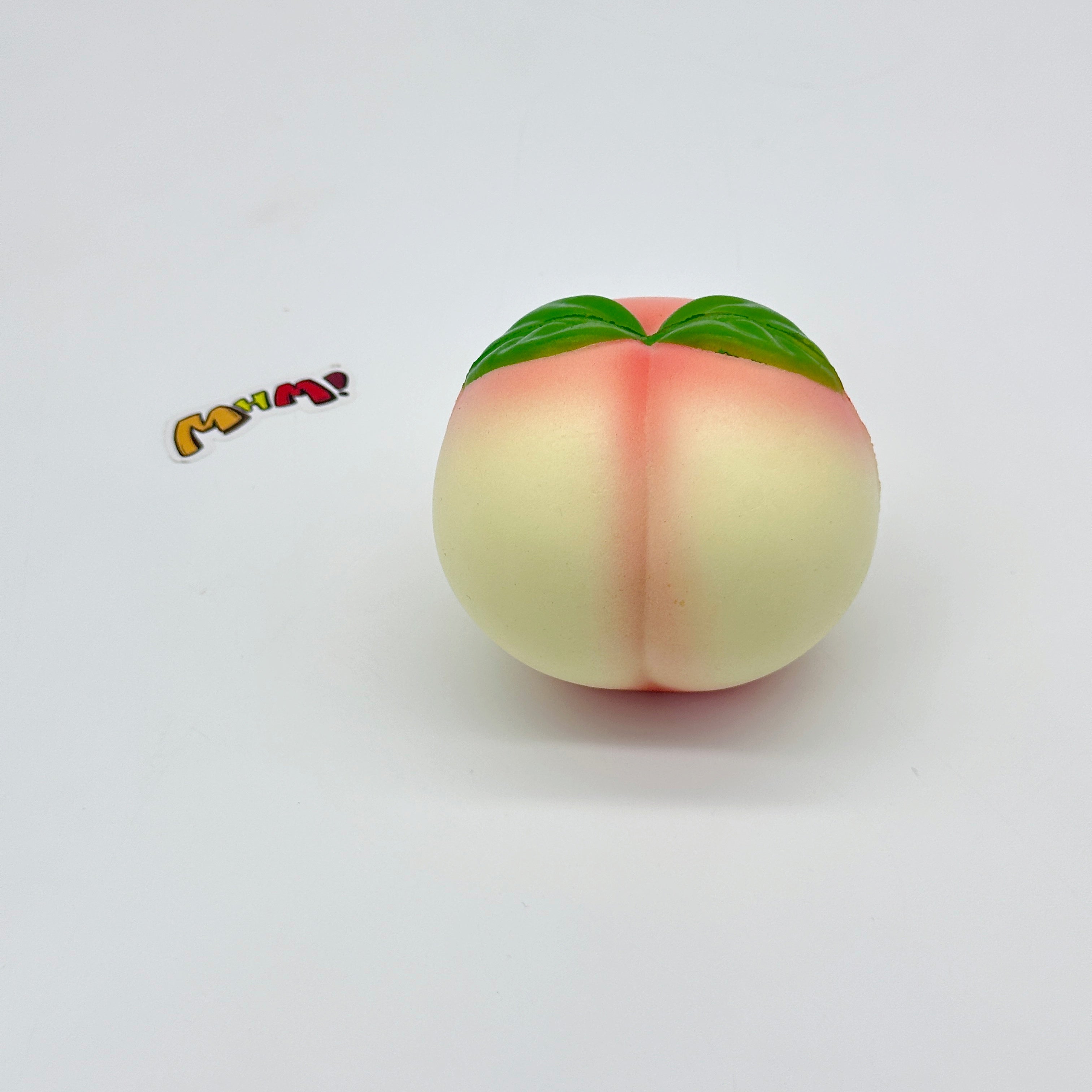 🍑 White Peach Squishy | Fruit Themed Slow Rising Stress Relief Toy