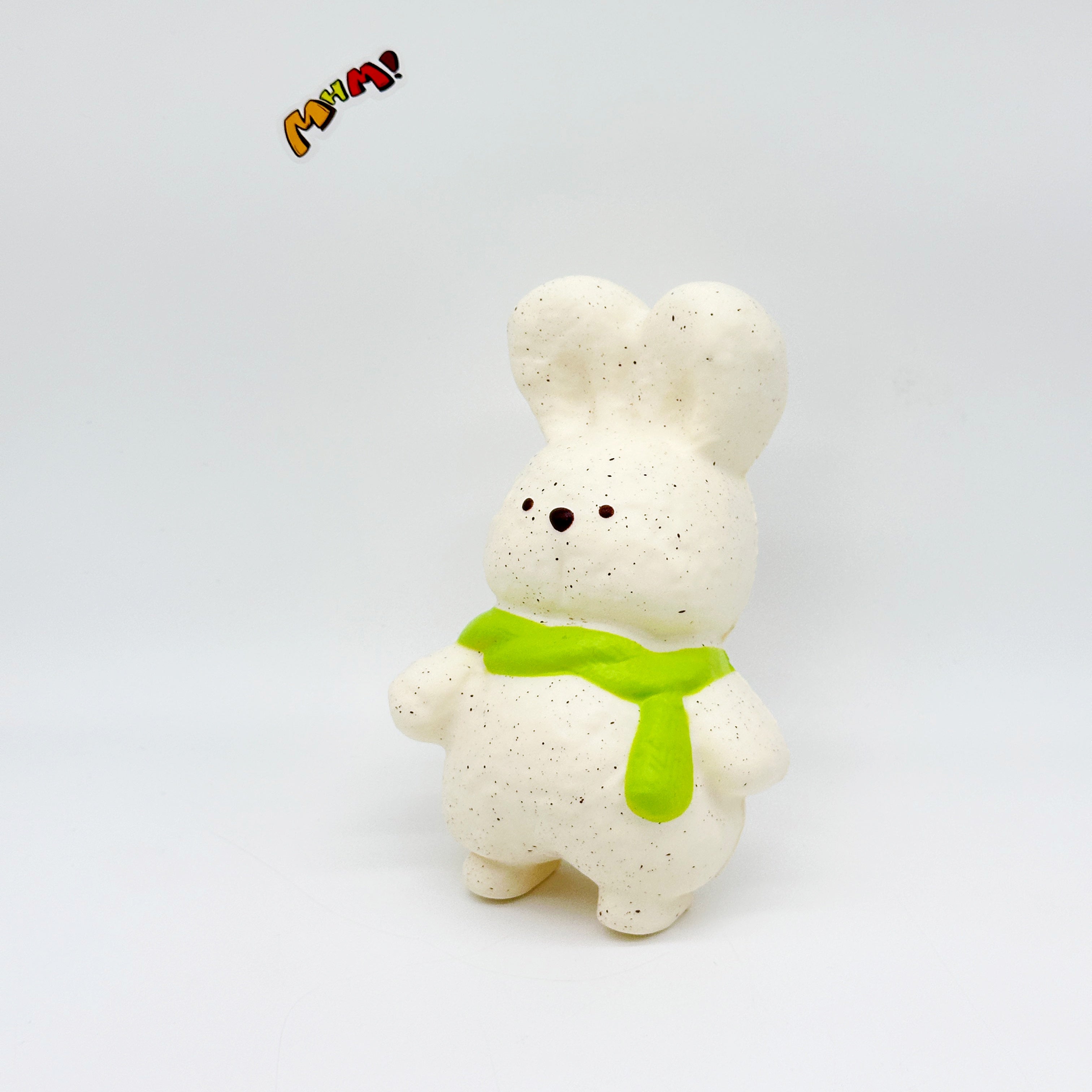 Juguete antiestrés de la serie Animal MHM con forma de conejo (verde, tamaño normal): pegajoso, húmedo, suave y de rebote lento; ideal como regalo navideño.
