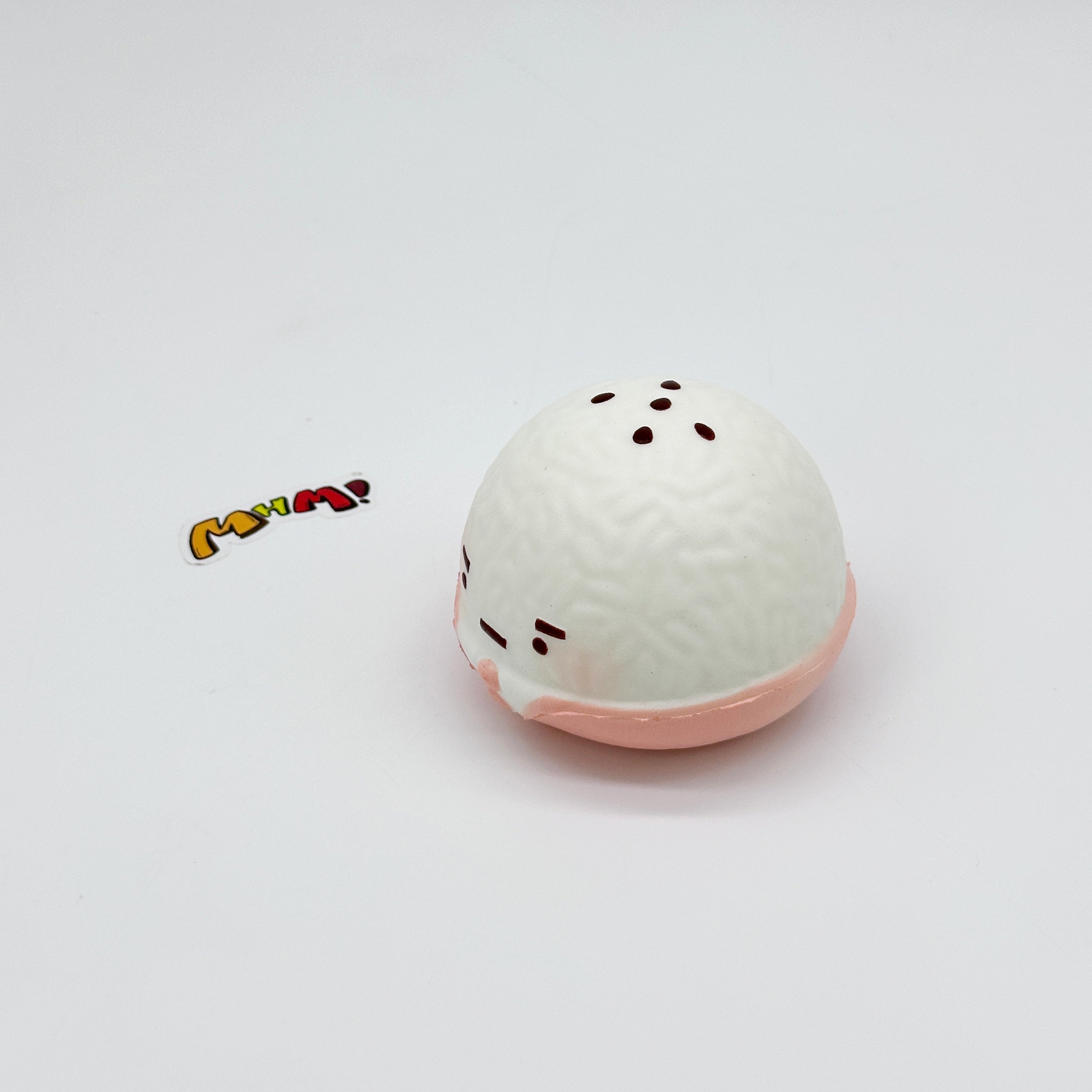 🍙 Pink Gentleman Rice Ball Squishy | Japanese Snack Slow Rising Stress Relief Toy