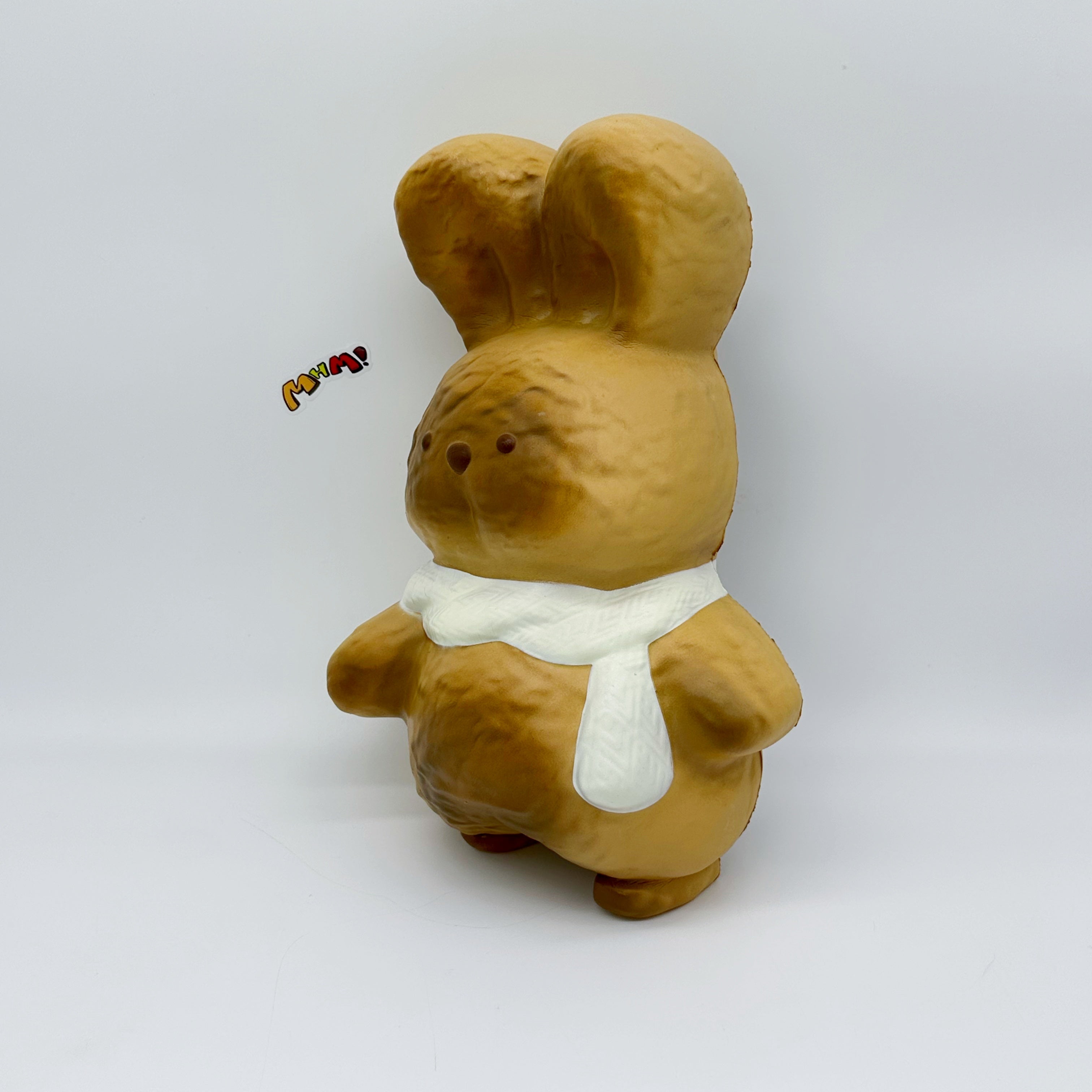 🐰 Super Big White Scarf Bunny Squishy | Large Bakery Tone Slow Rising Stress Relief Toy