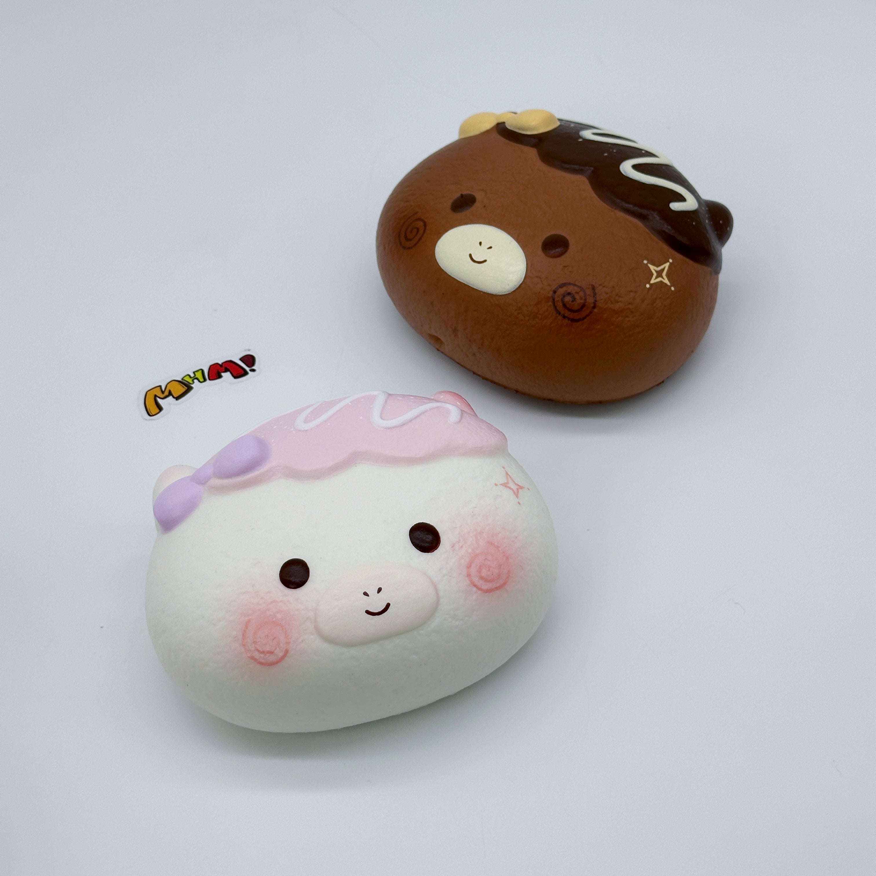 🐴 Curly Mane Pony Bun Squishy (Purple & Chocolate) | Bakery Themed Slow Rising Stress Relief Toy