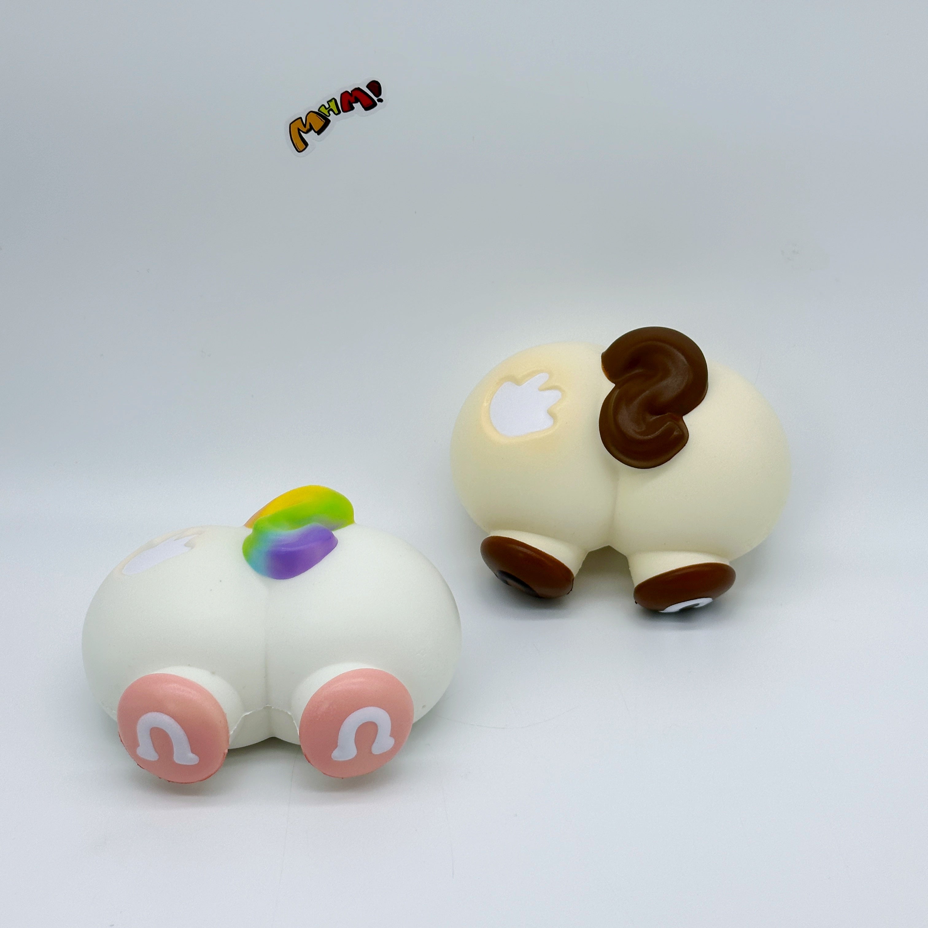 🐴 Funny Horse Butt Squishy (Rainbow & Brown) | Humorous Cute Slow Rising Stress Relief Toy