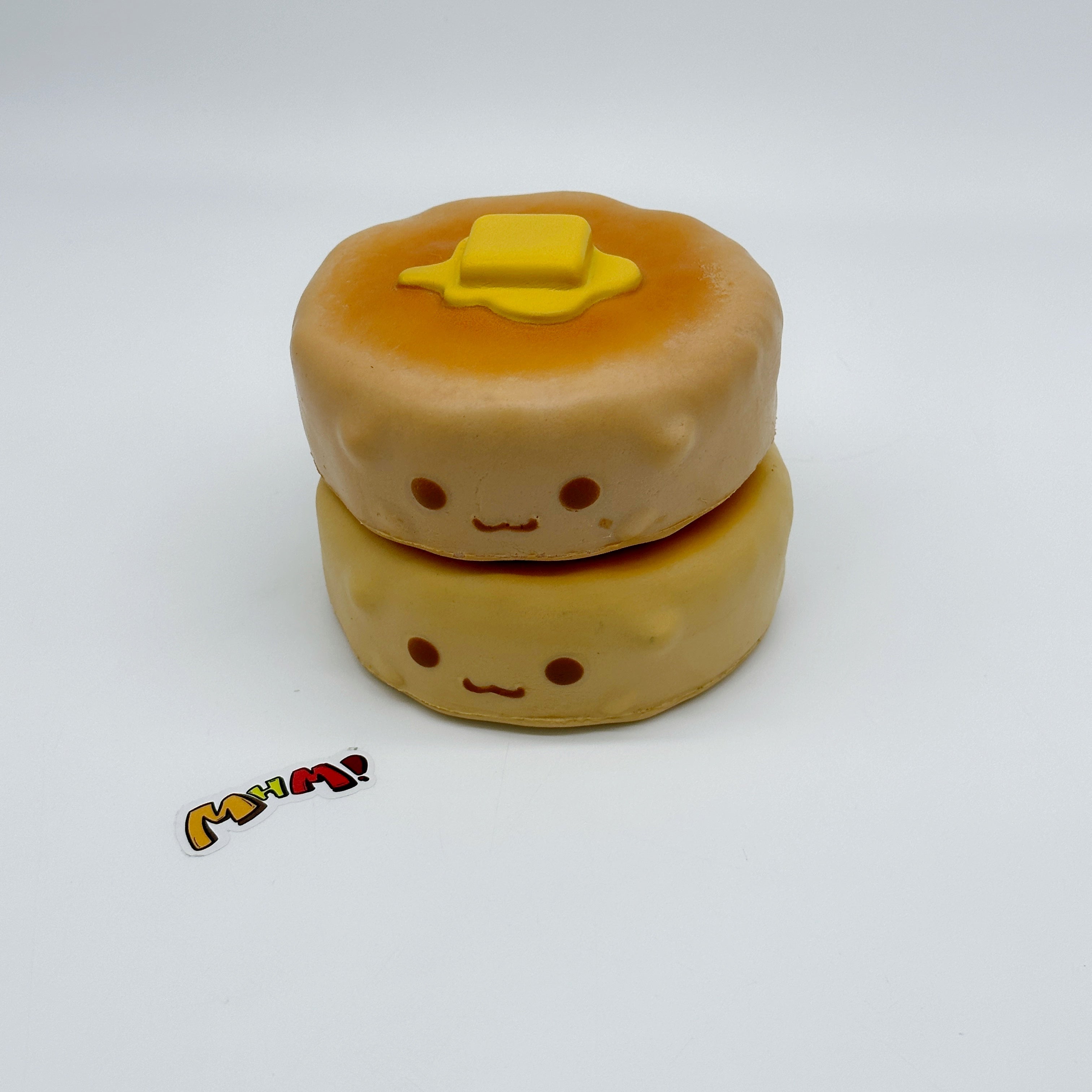 🥞 Dough Soufflé Squishy (Light & Dark Baked Tones) | Butter Topped Slow Rising Stress Relief Toy