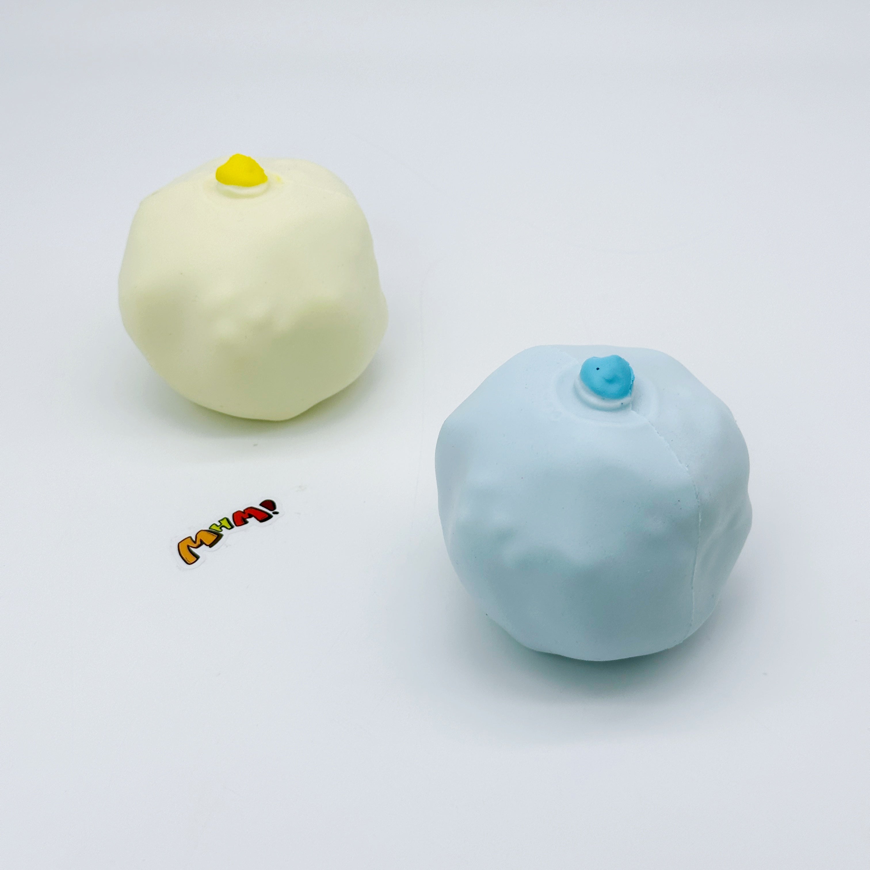 Handmade Squishy Ball (Yellow & Blue) alternate view 2