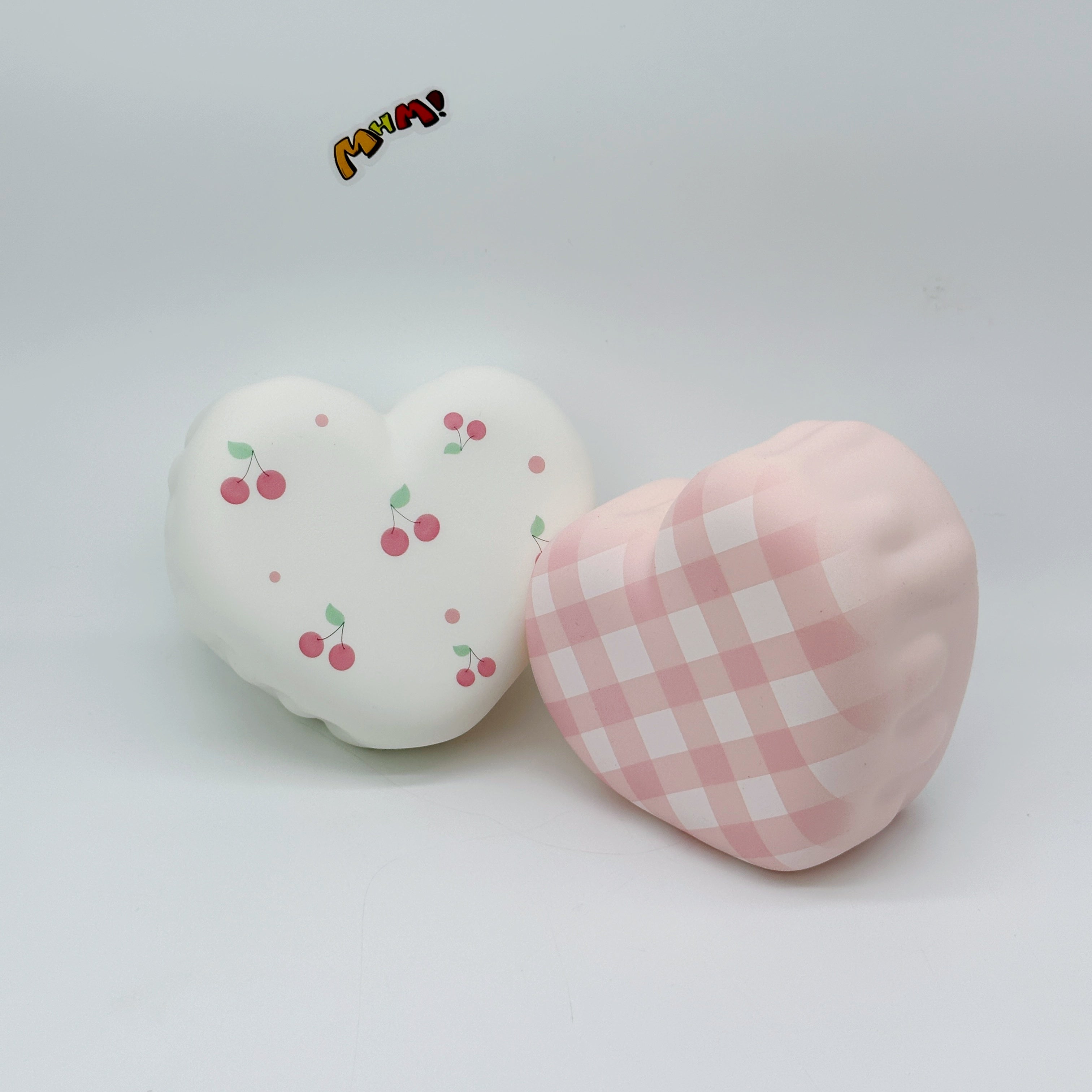 Heart Shaped Soft Cake Squishy (Cherry & Pink Plaid) alternate view 2