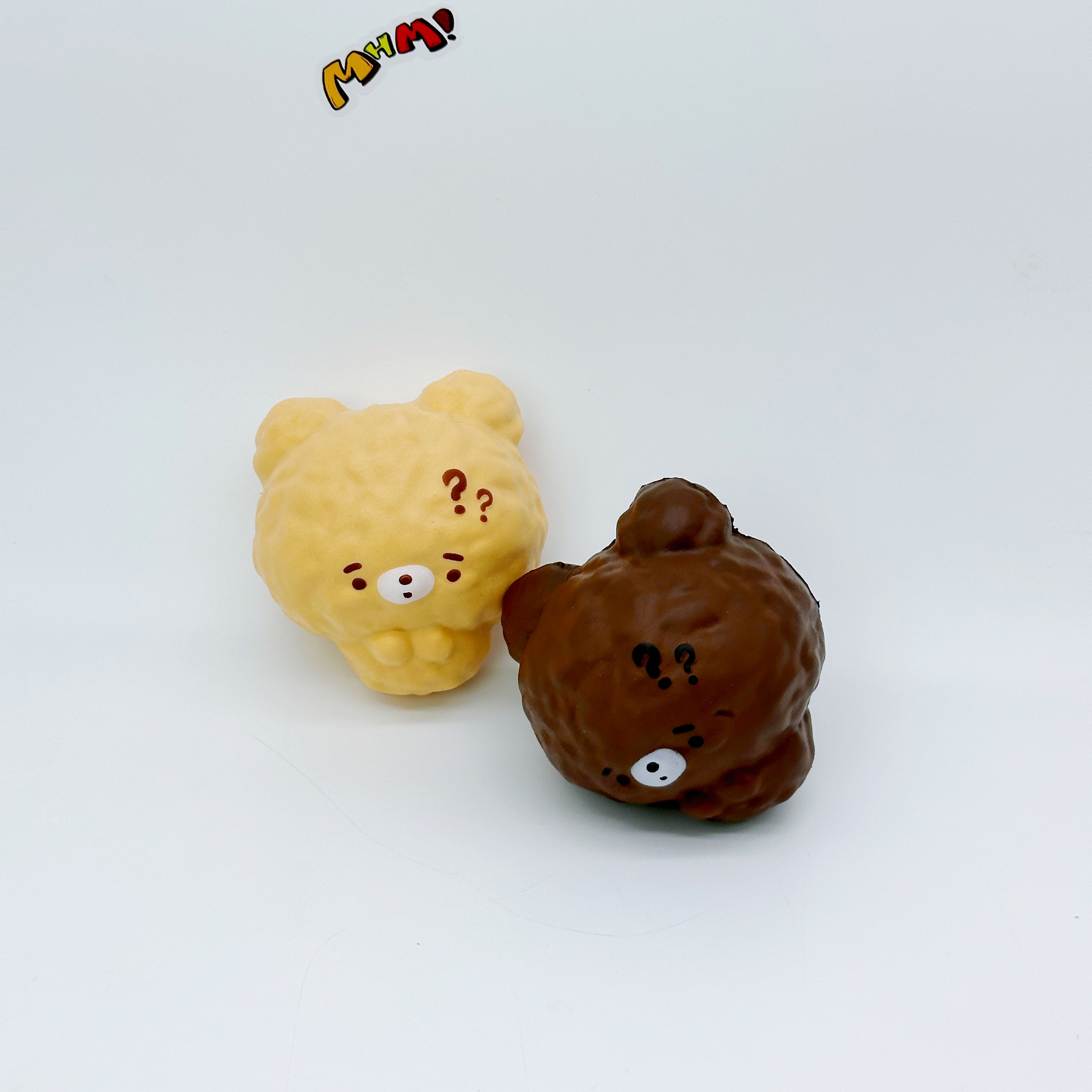 Fluffy Bear Bread Squishy (Butter Yellow & Chocolate Brown) alternate view 2