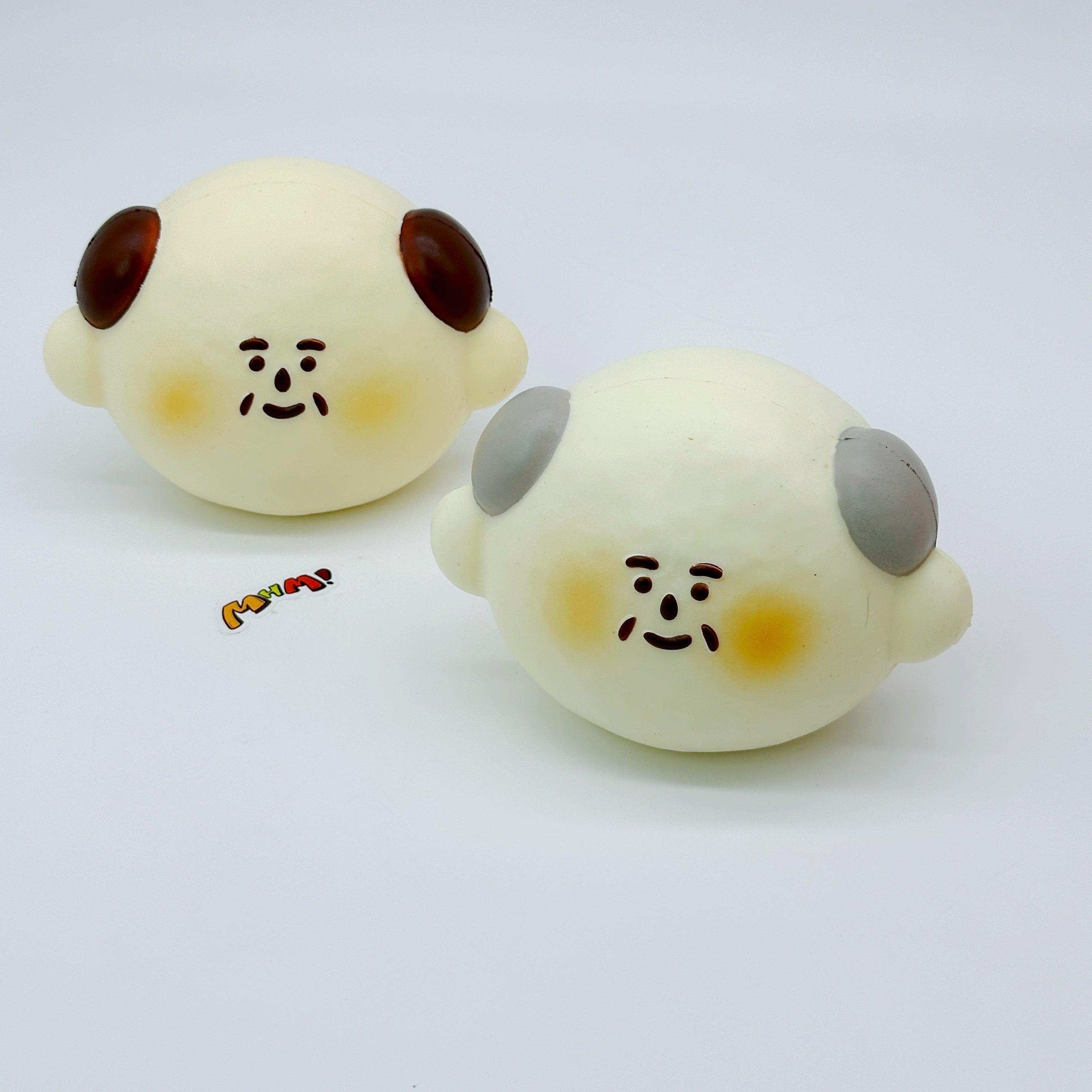 👴 Grandpa Bun Squishy (Brown Hair & Grey Hair) | Cute Cartoon Slow Rising Stress Relief Toy