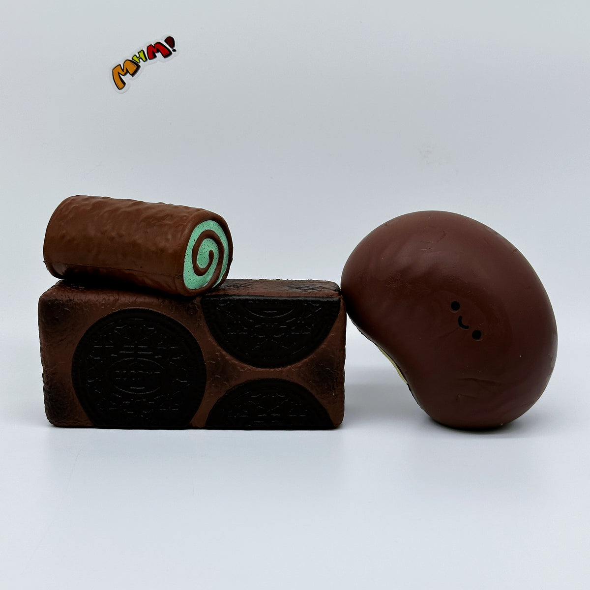 Chocolate Series Squishy Bundle | Dream Roll + Brownie + Chocolate Bean Slow Rising Set