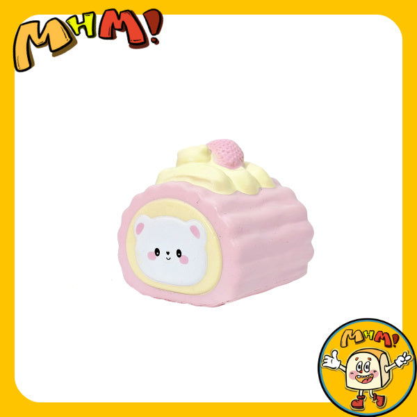 MHM Squishy Food Series Snow Bear Monster Chicken rolls (Peach Flavor) Sticky Hand Simulated Food Animals Humanized Moist Soft Slow Resilience Decompression Toys Adult Decompression Toys Sensory Toys