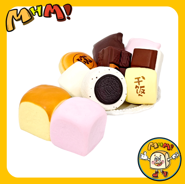 MHM Squishy Series Hawaiian Rolls Slow Rebound Soft Toys, Taba Squishy, Stress Relief Toy