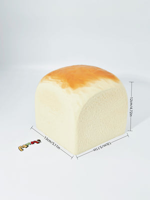Jumbo Hawaiian Bread Cube Squishy (5-Inch) - Slow Rising Loaf Toy - soft slow rise fidget toy front view