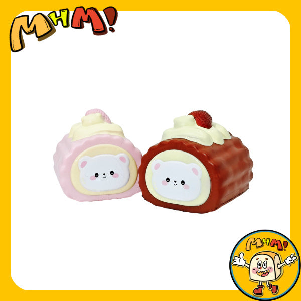 MHM Squishy food series snow bear monster Chicken rolls (chocolate flavor) sticky hand simulation food animal anthropomorphic wet soft slow rebound decompression toy adult decompression toy sensory toy