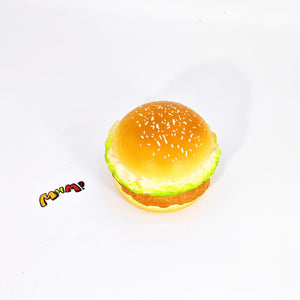 Realistic fried chicken burger taba squishy toy with sticky wet texture simulation food fidget