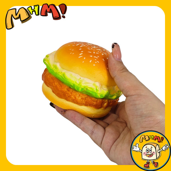 MHM Squishy Food Series Fried Chicken Burger Sticky Hand Simulation Food Moisturizing Soft Slow Rebound Stress Relieving Toy Adult Stress Relieving Toy Sensory Toy