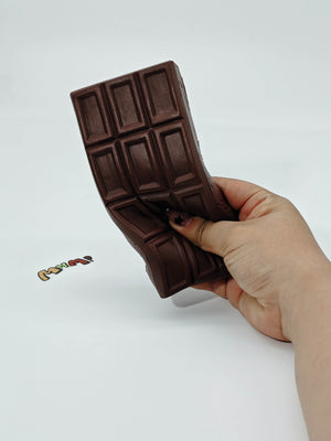 Chocolate Plate Squishy - soft slow rise fidget toy front view