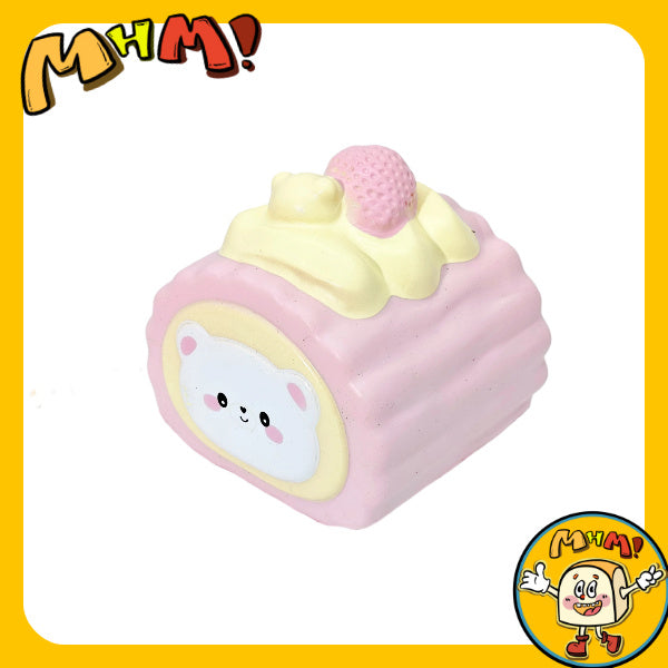 MHM Squishy Food Series Snow Bear Monster Chicken rolls (Peach Flavor) Sticky Hand Simulated Food Animals Humanized Moist Soft Slow Resilience Decompression Toys Adult Decompression Toys Sensory Toys