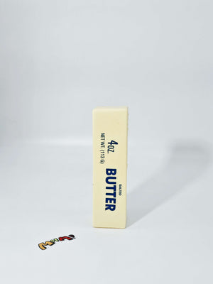 Super Butter Stick + Butter Stick - squishy toy size reference with hand