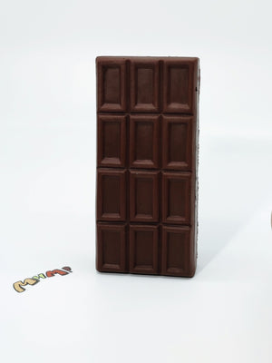 Chocolate Plate Squishy - squishy toy size reference with hand