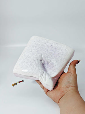 Taro Cream Milk Toast - kawaii squishy toy close up