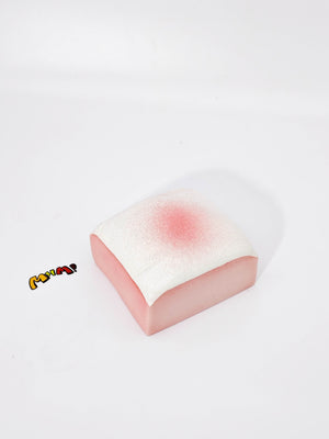 Strawberry Milk Mousse Cake - kawaii squishy toy close up