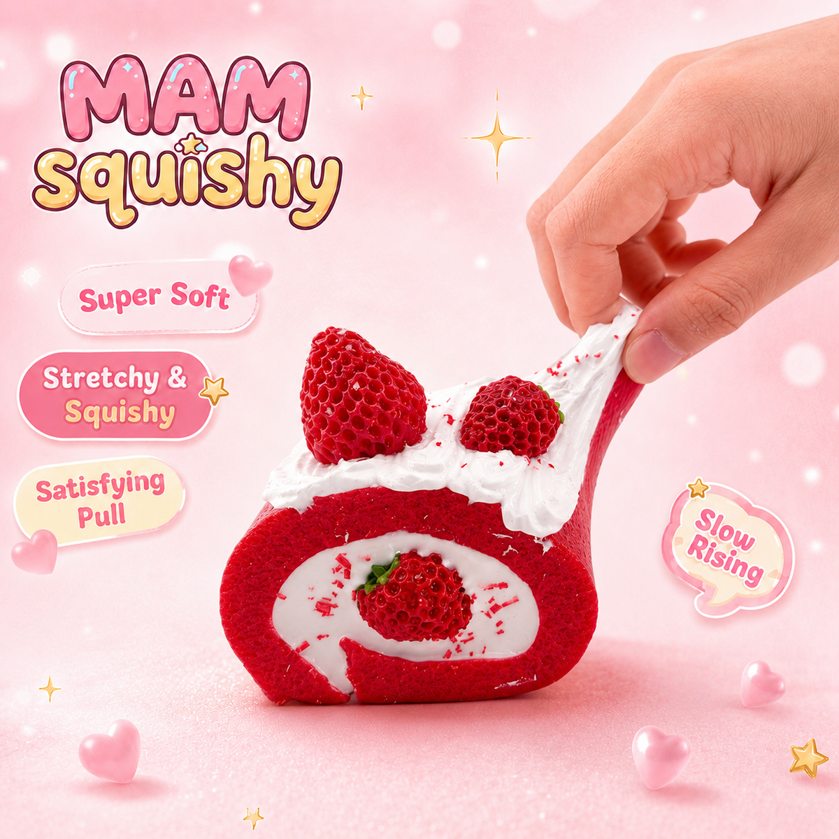 Fresh Strawberry Swiss Roll