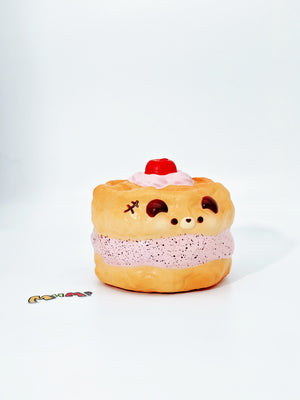 Bear Chiffon Cake Squishy | 2 Styles Bakery Themed Slow Rising St - slow rise fidget toy texture close up