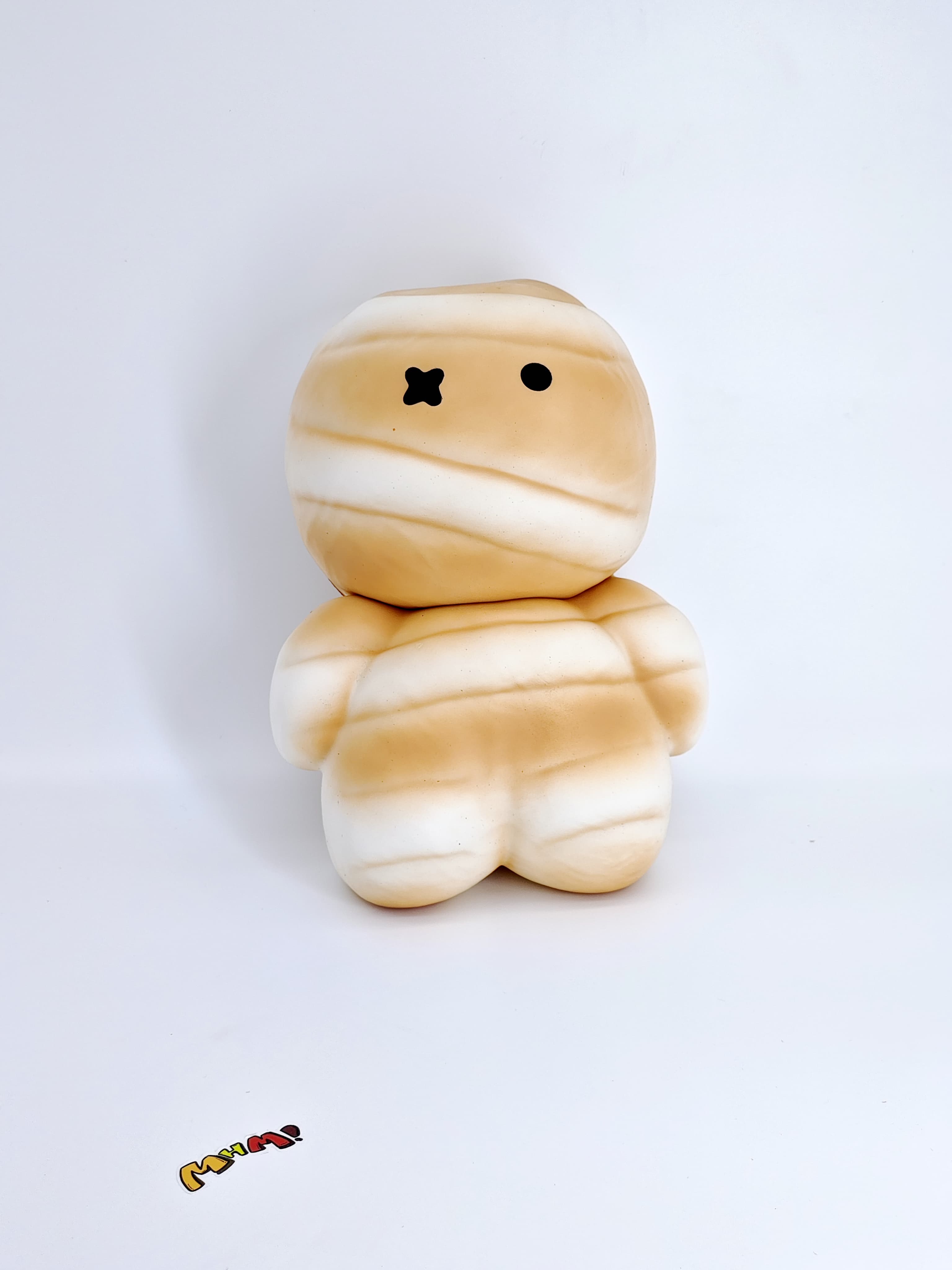 🧟 Jumbo Mummy Bread Squishy (Original Baked & Pink) | Oversized Slow Rising Stress Relief Toy