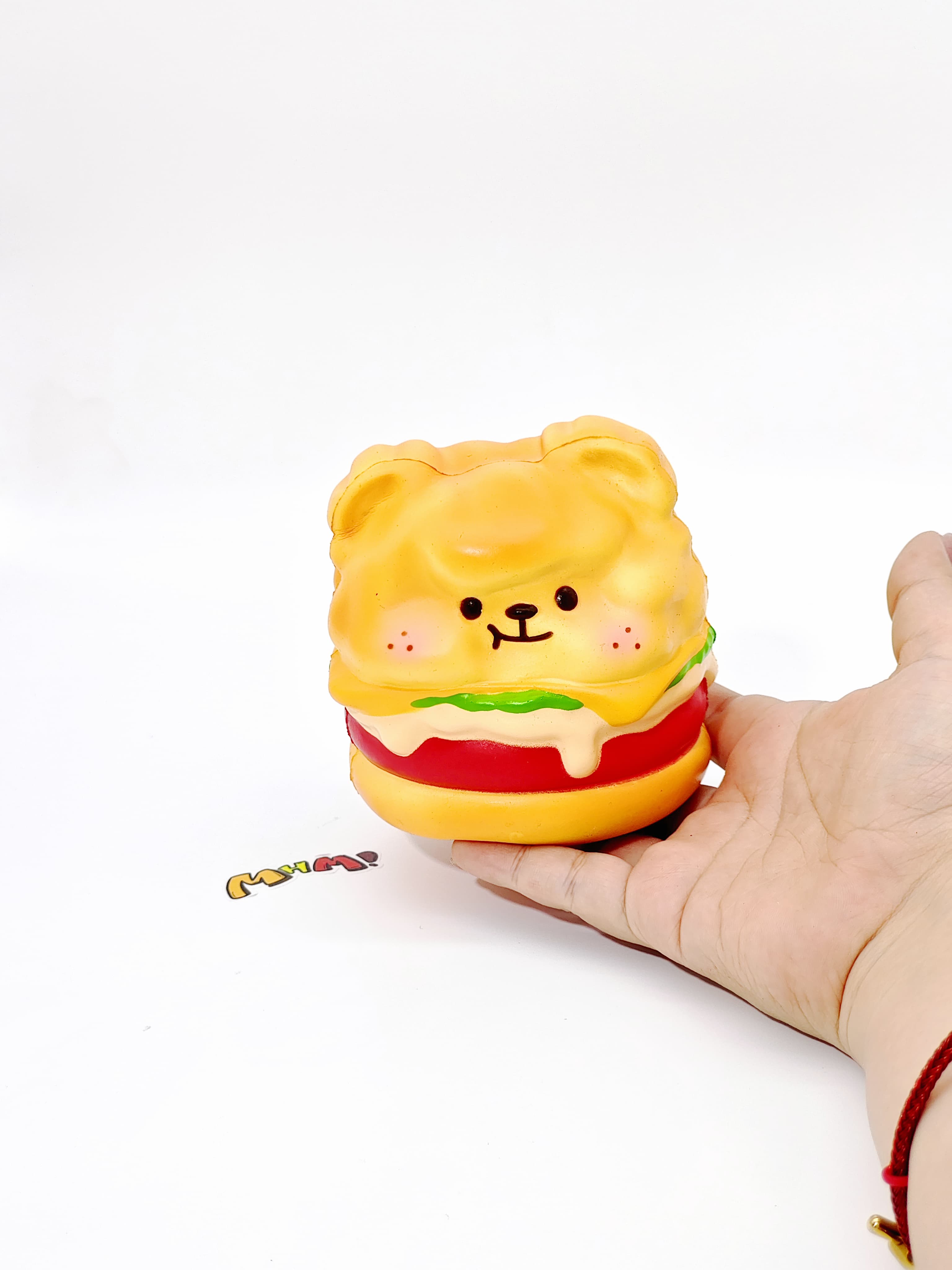Teddy Bear Burger Squishy - Realistic Layered Food Toy | Slow Rising Cute Animal Fidget