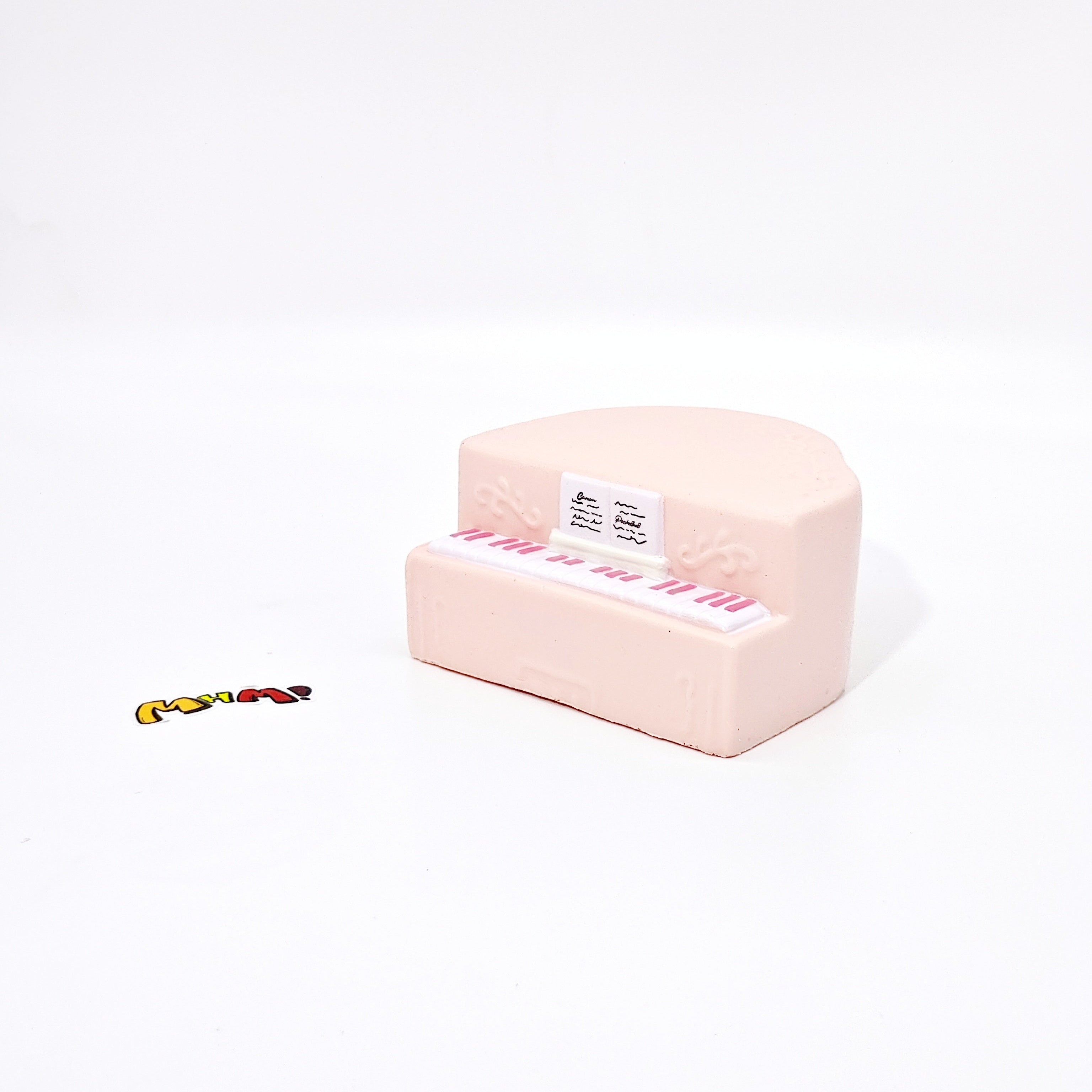 Pink Piano Cake Squishy Toy - Slow Rising Music Themed Dessert | Scented Strawberry Slice Fidget Gift