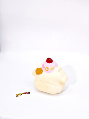 Milky cow cake roll squishy toy sticky soft white and black spotted swiss roll fidget