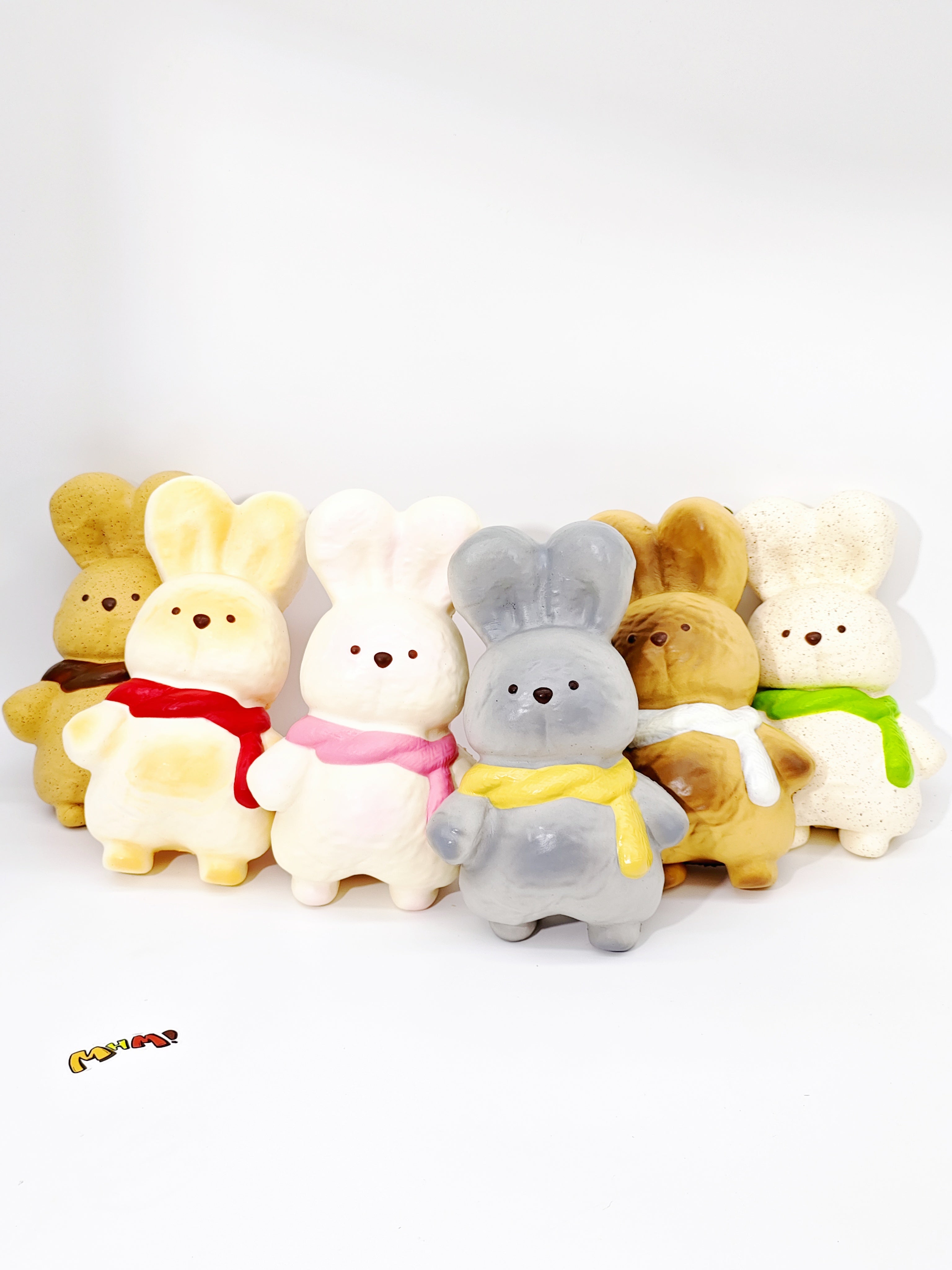 Sticky-Soft Pink Bunny Squishy - Moist Mochi Texture Rabbit Toy | Slow Rising Kawaii Animal Fidget