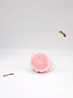 Strawberry Cream Pudding - squishy stress relief toy detail shot