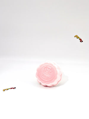 Strawberry Cream Pudding - kawaii squishy toy close up
