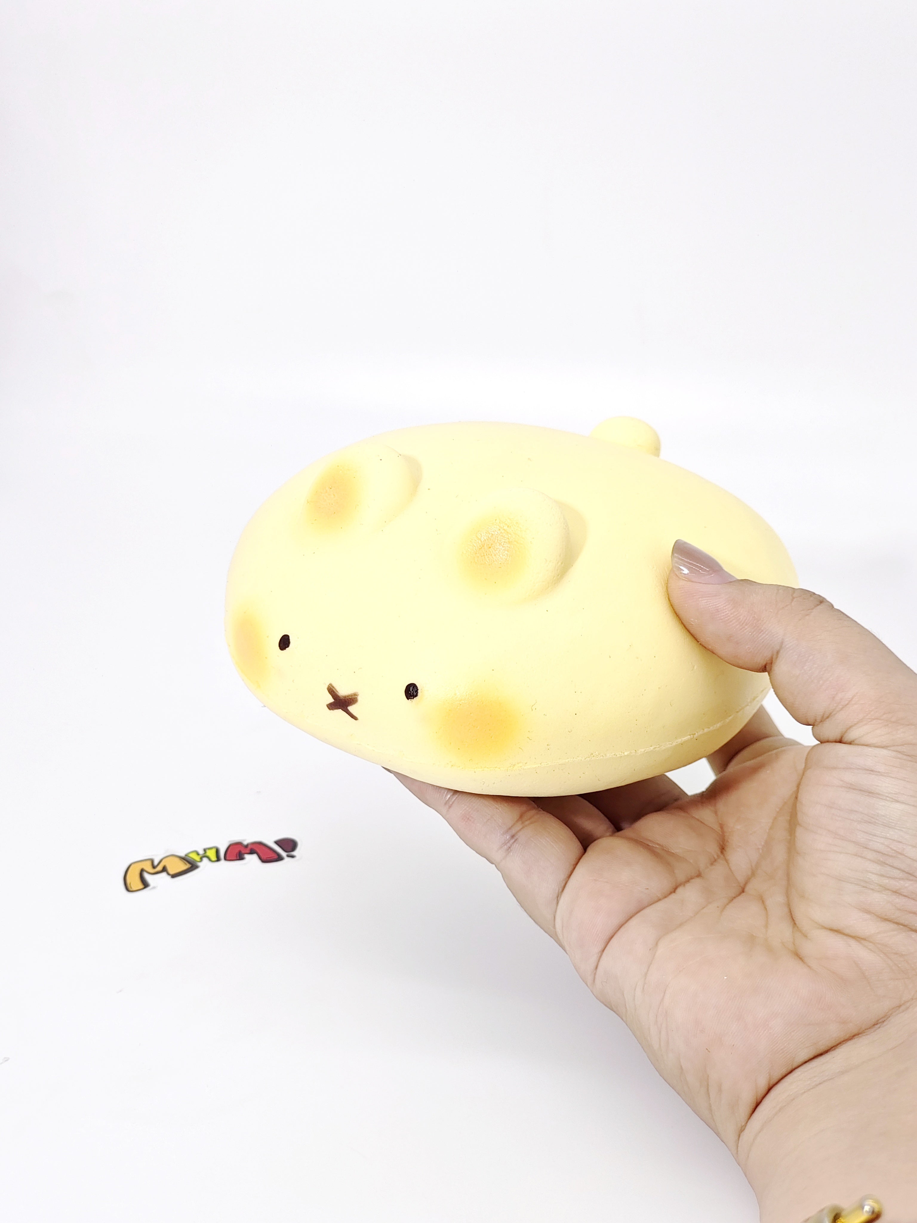 Yellow Chubby Rabbit Taba Squishy - Sticky & Soft Animal Toy | Slow Rising Sensory Bunny Fidget