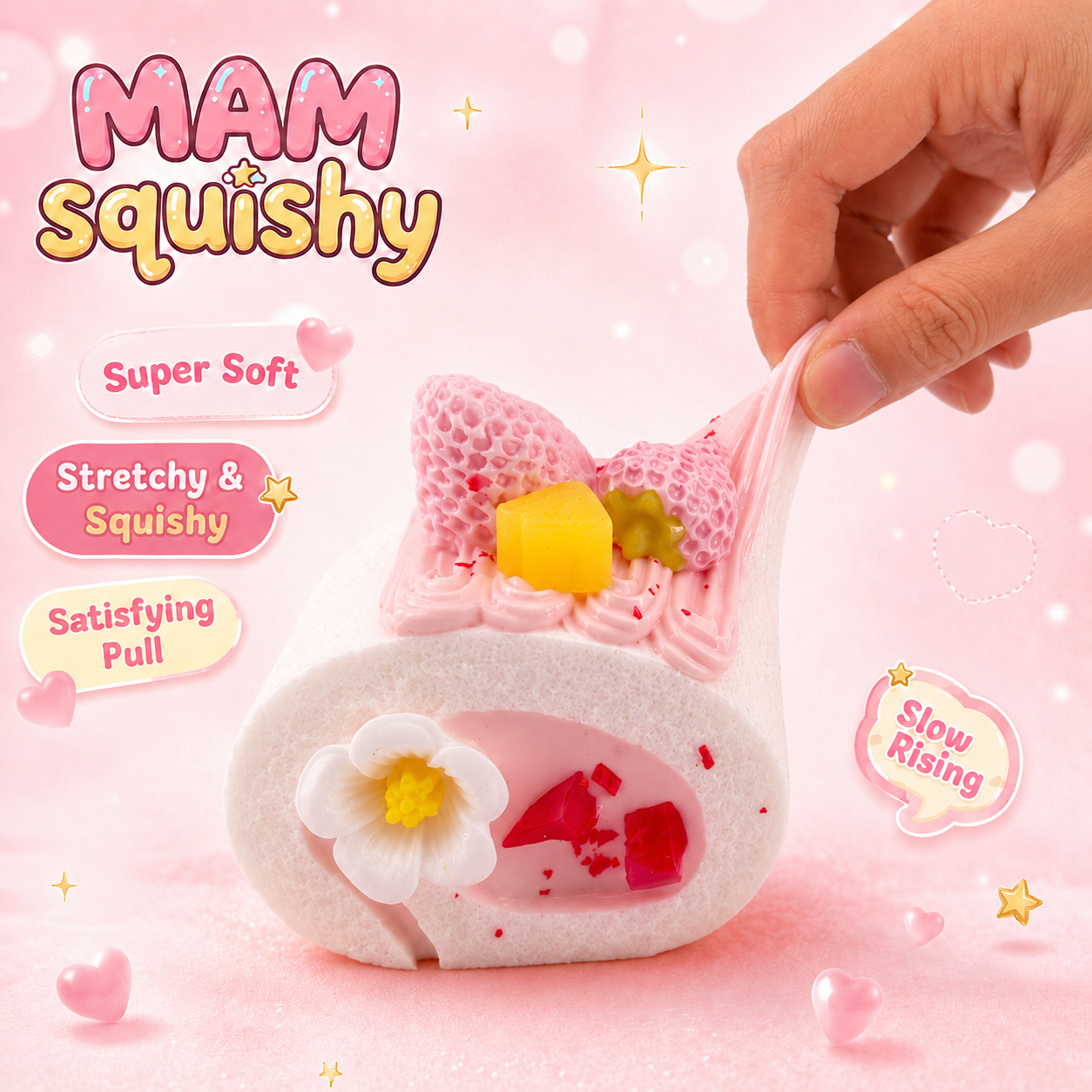 Strawberry Cream Swiss Roll