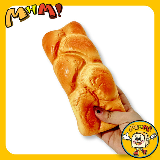 MHM Soft and Cute Series Twisted Bread (Bread Flavor) Food Simulating Sticky Moist Soft Slow Rise Stress Relief Toy for Adults Finger Sensory Toy